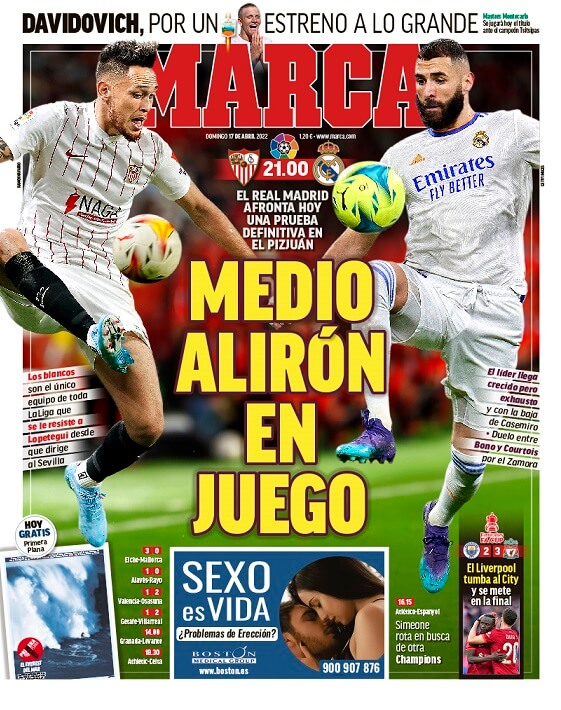 Portadas Deportivas Domingo 17/4/2022 Portadas Deportivas Domingo 17/4/2022