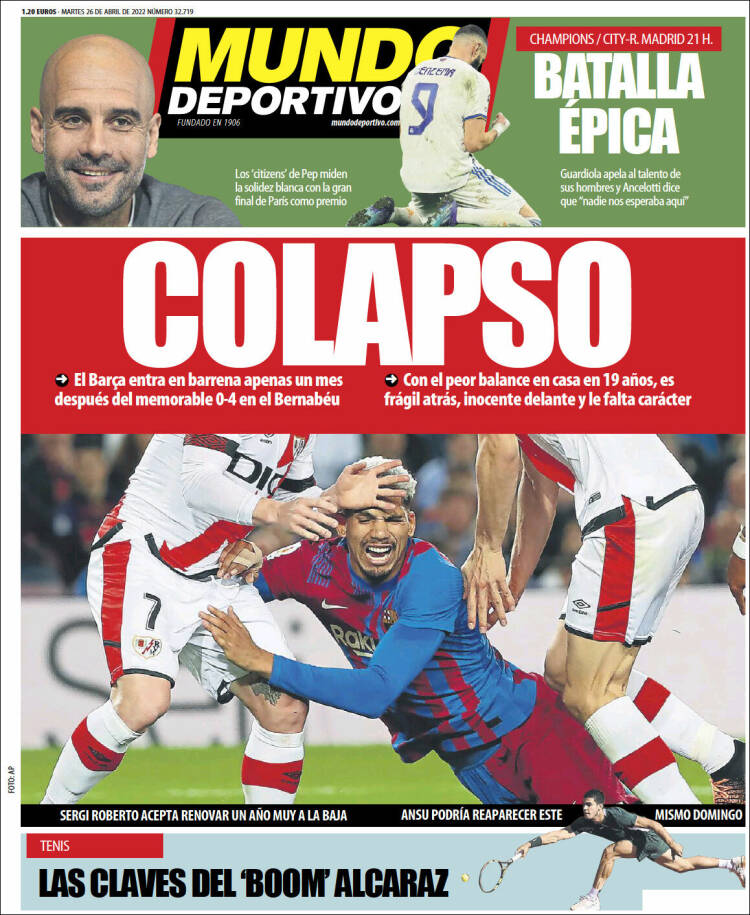 Portadas Deportivas Martes 26/4/2022 Portadas Deportivas Martes 26/4/2022