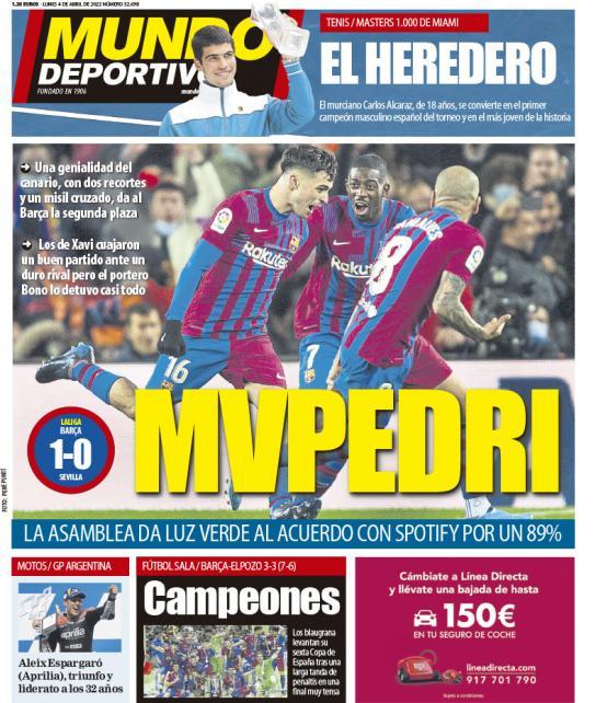 Portadas Deportivas Lunes 4/4/2022