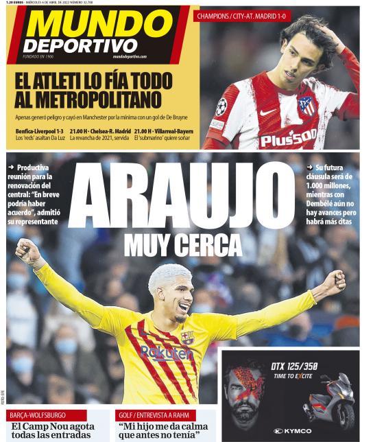 Portadas Deportivas Miércoles 6/4/2022 Portadas Deportivas Miércoles 6/4/2022