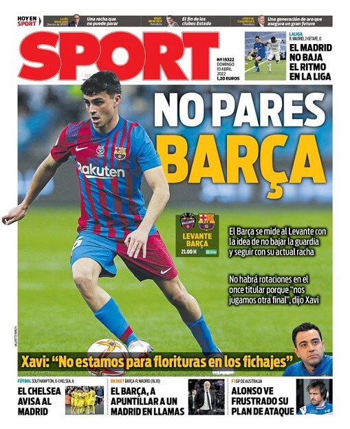 Portadas Deportivas Domingo 10/4/2022 Portadas Deportivas Domingo 10/4/2022