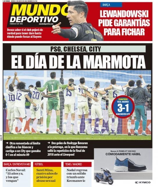 Portadas Deportivas Jueves 5/5/2022 Portadas Deportivas Jueves 5/5/2022