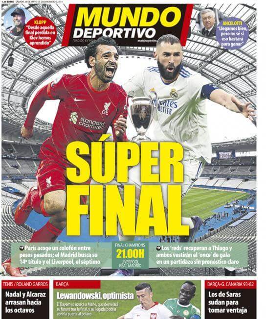 Portadas Deportivas Sábado 28/5/2022 Portadas Deportivas Sábado 28/5/2022