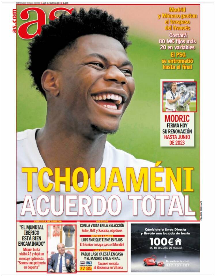 Portadas Deportivas Miércoles 8/6/2022 Portadas Deportivas Miércoles 8/6/2022