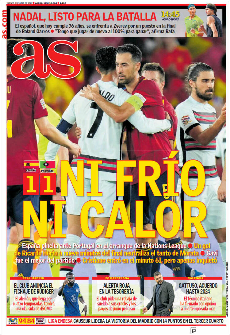Portadas Deportivas Viernes 3/6/2022 Portadas Deportivas Viernes 3/6/2022