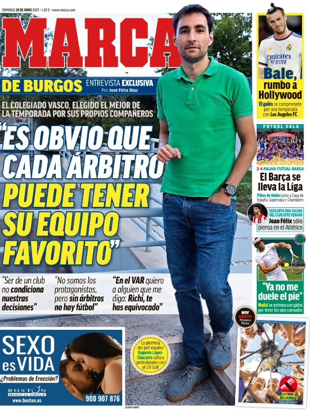 Portadas Deportivas Domingo 26/6/2022 Portadas Deportivas Domingo 26/6/2022