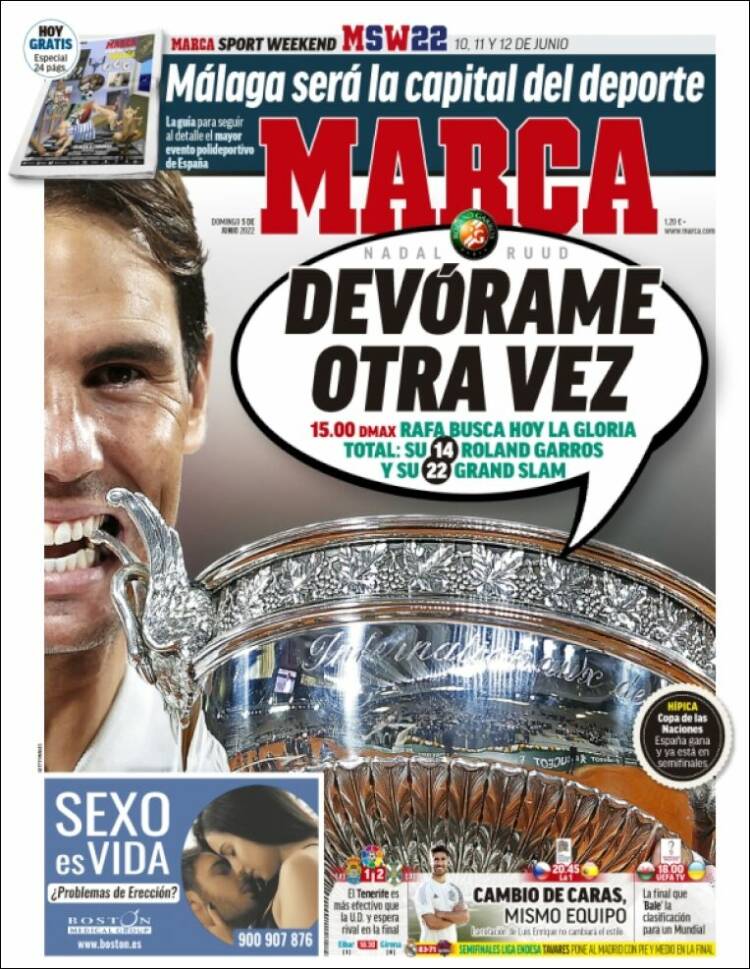 Portadas Deportivas Domingo 5/6/2022 Portadas Deportivas Domingo 5/6/2022