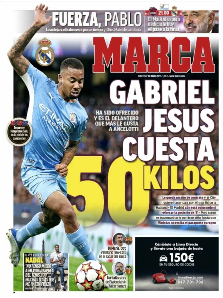 Portadas Deportivas Martes 7/6/2022
