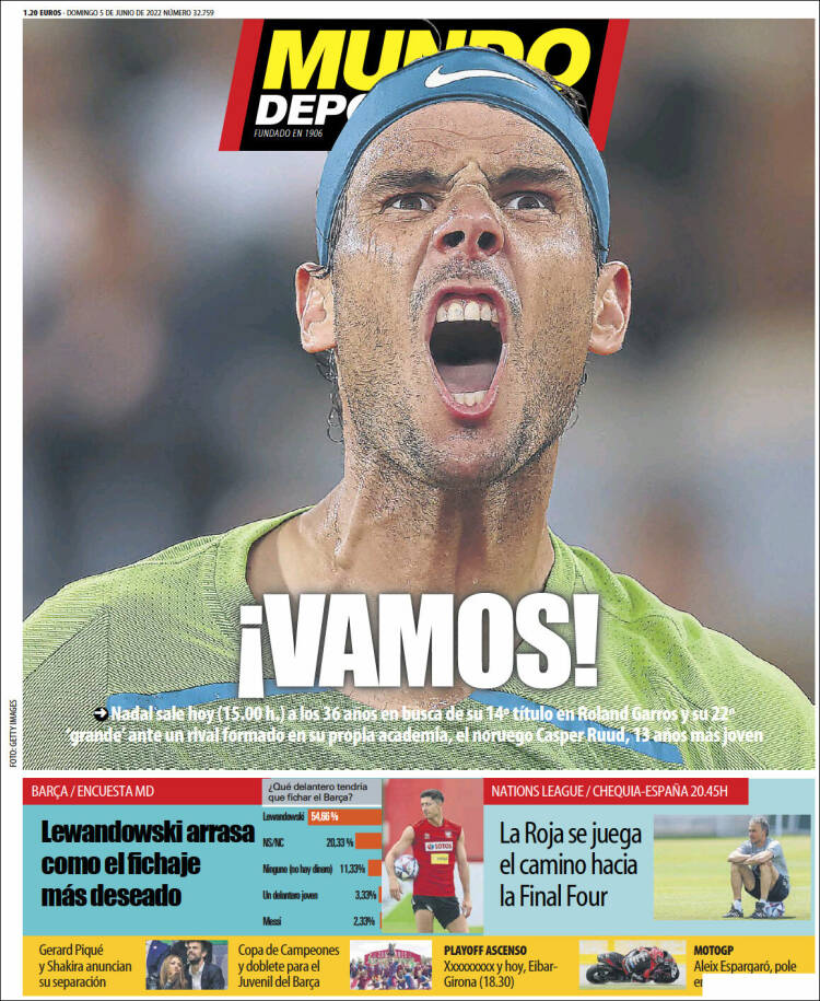 Portadas Deportivas Domingo 5/6/2022 Portadas Deportivas Domingo 5/6/2022