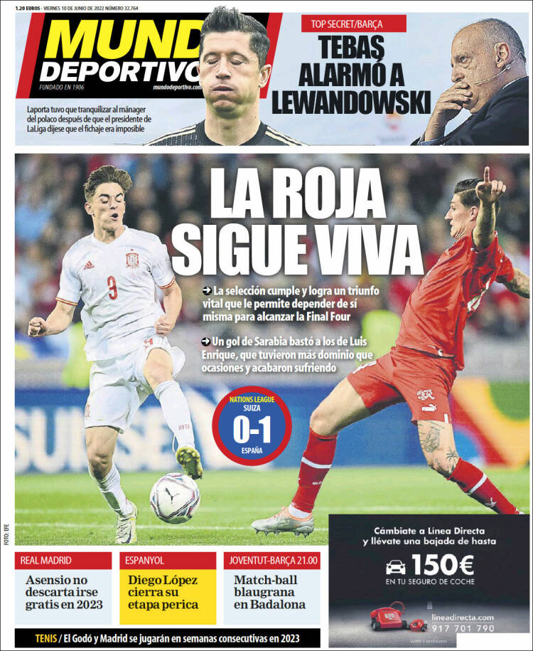 Portadas Deportivas Viernes 10/6/2022 Portadas Deportivas Viernes 10/6/2022