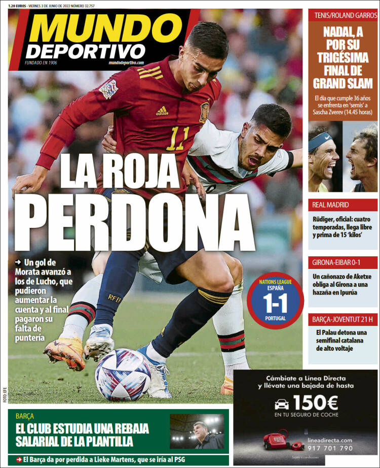 Portadas Deportivas Viernes 3/6/2022 Portadas Deportivas Viernes 3/6/2022