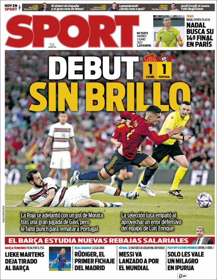 Portadas Deportivas Viernes 3/6/2022 Portadas Deportivas Viernes 3/6/2022