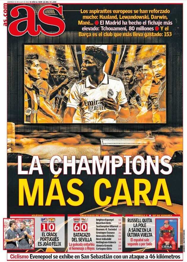 Portadas Deportivas Domingo 31/7/2022 Portadas Deportivas Domingo 31/7/2022