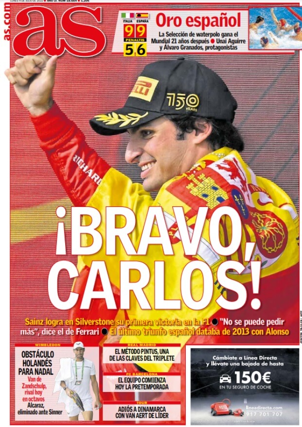 Portadas Deportivas Lunes 4/7/2022 Portadas Deportivas Lunes 4/7/2022