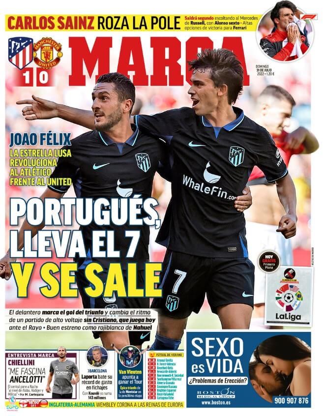 Portadas Deportivas Domingo 31/7/2022 Portadas Deportivas Domingo 31/7/2022