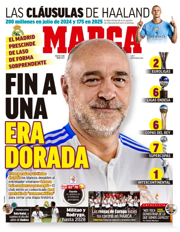 Portadas Deportivas Martes 5/7/2022