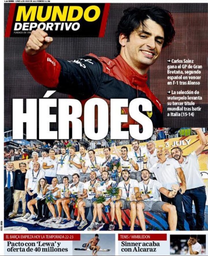 Portadas Deportivas Lunes 4/7/2022 Portadas Deportivas Lunes 4/7/2022