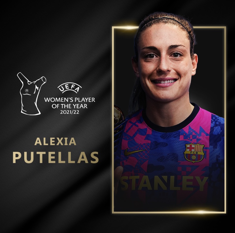 Alexia Putellas UEFA BEST PLAYER femenino del 2021-2022