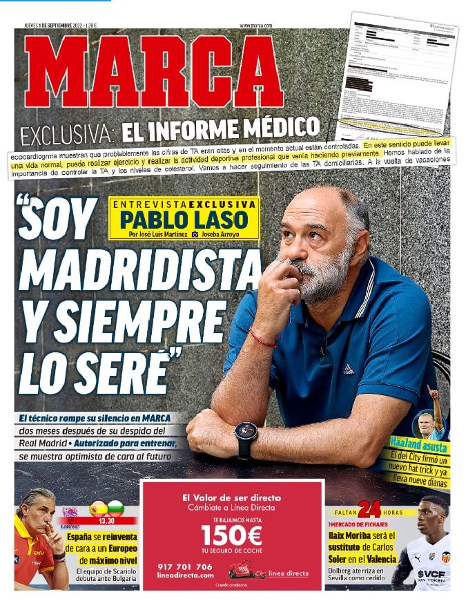 Portadas Deportivas Jueves 1/9/2022 