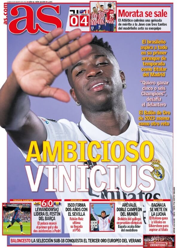 Portadas Deportivas Lunes 8/8/2022 Portadas Deportivas Lunes 8/8/2022