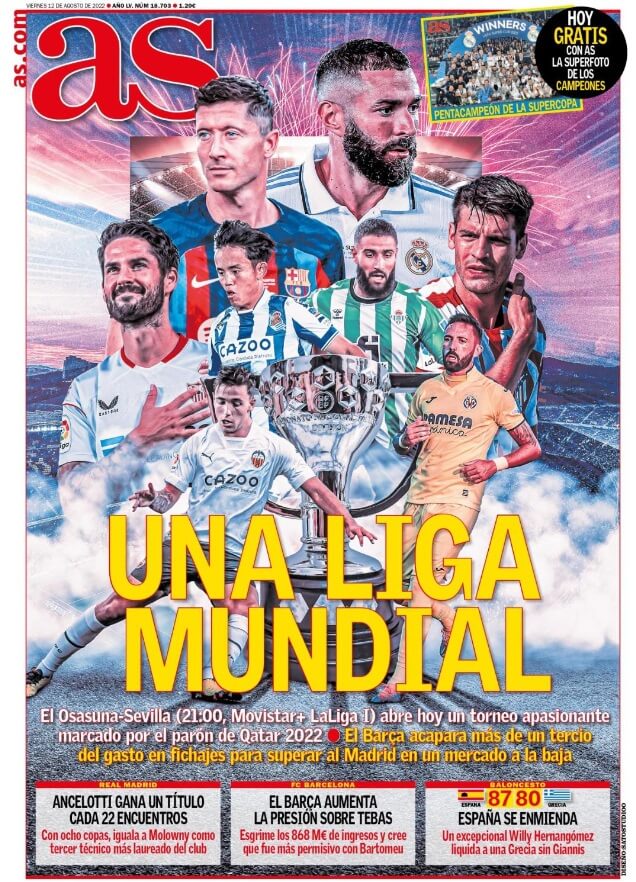 Portadas Deportivas Viernes 12/8/2022 Portadas Deportivas Viernes 12/8/2022