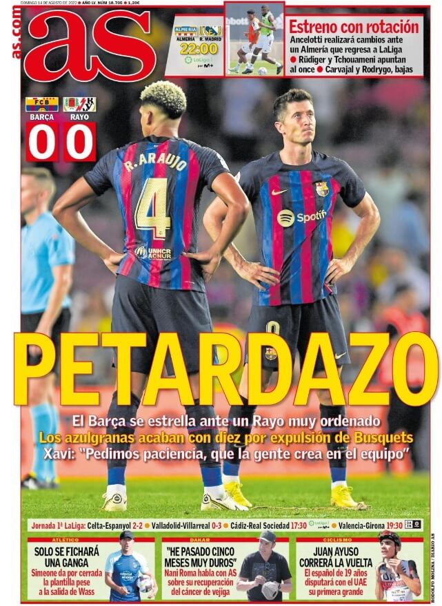 Portadas Deportivas Domingo 14/8/2022 Portadas Deportivas Domingo 14/8/2022