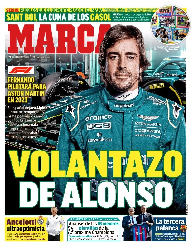 Portadas Deportivas Martes 2/8/2022 Portadas Deportivas Martes 2/8/2022