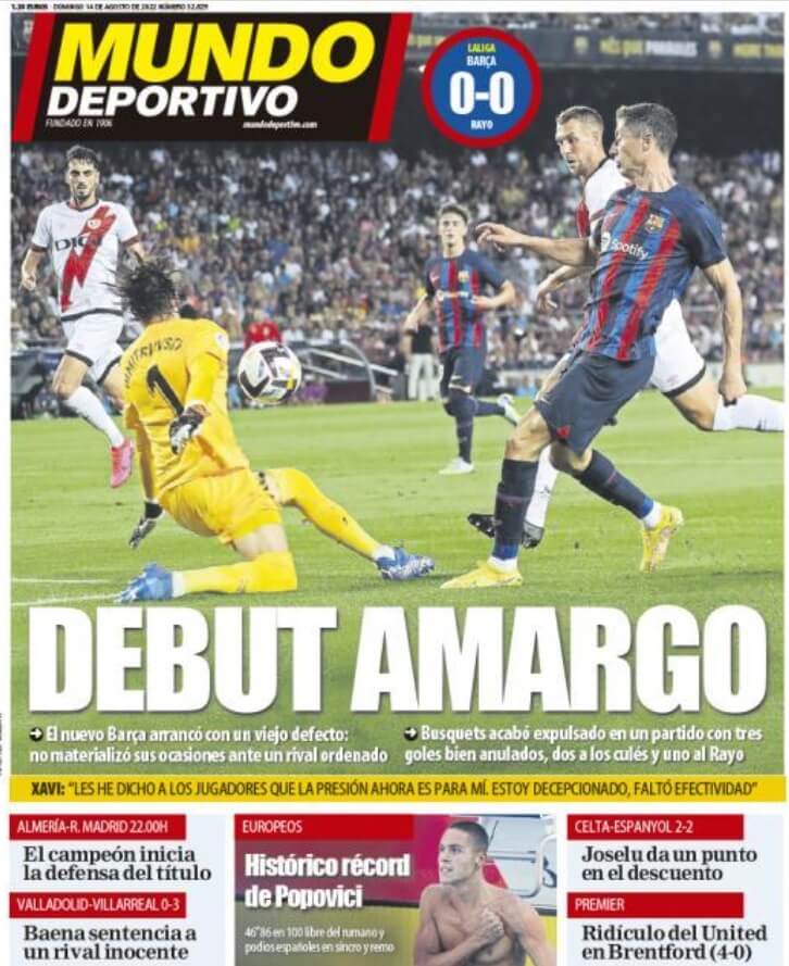 Portadas Deportivas Domingo 14/8/2022 Portadas Deportivas Domingo 14/8/2022