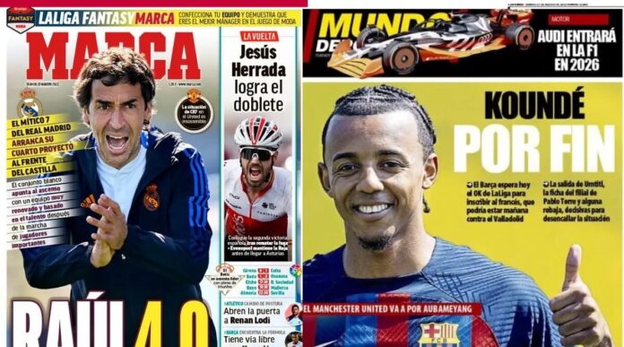 Portadas Deportivas Sábado 27/8/2022