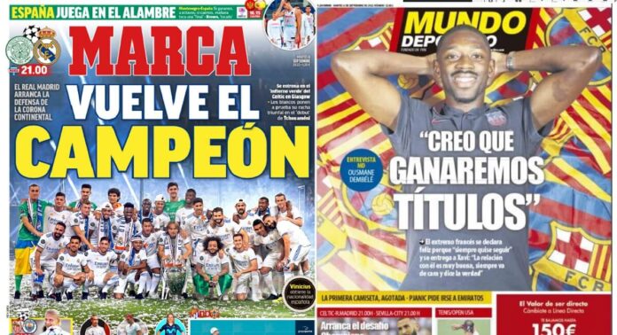 Portadas Deportivas Martes 6/9/2022 Portadas Deportivas Martes 6/9/2022