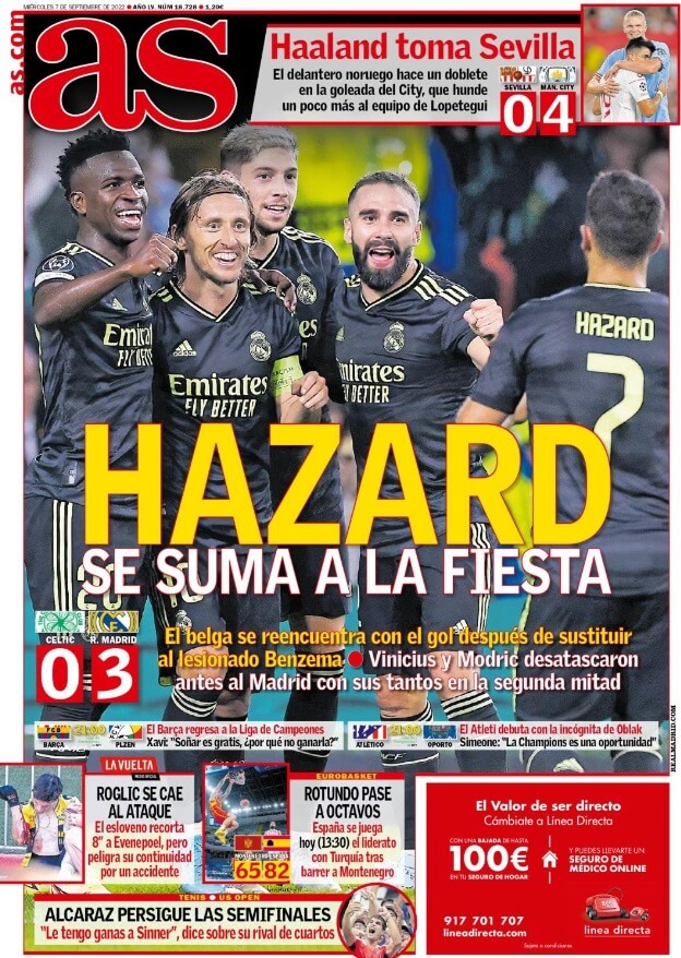 Portadas Deportivas Miércoles 7/9/2022