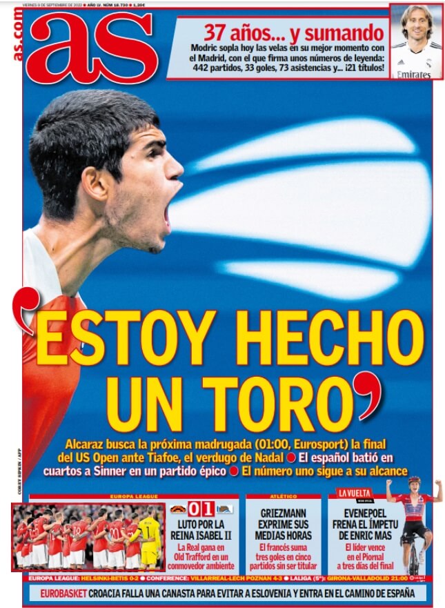 Portadas Deportivas Viernes 9/9/2022 Portadas Deportivas Viernes 9/9/2022