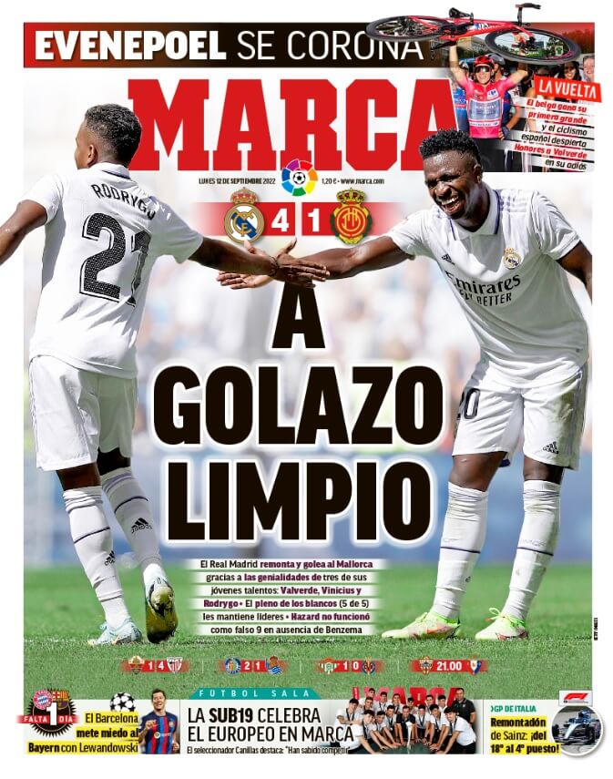 Portadas Deportivas Lunes 12/9/2022 Portadas Deportivas Lunes 12/9/2022