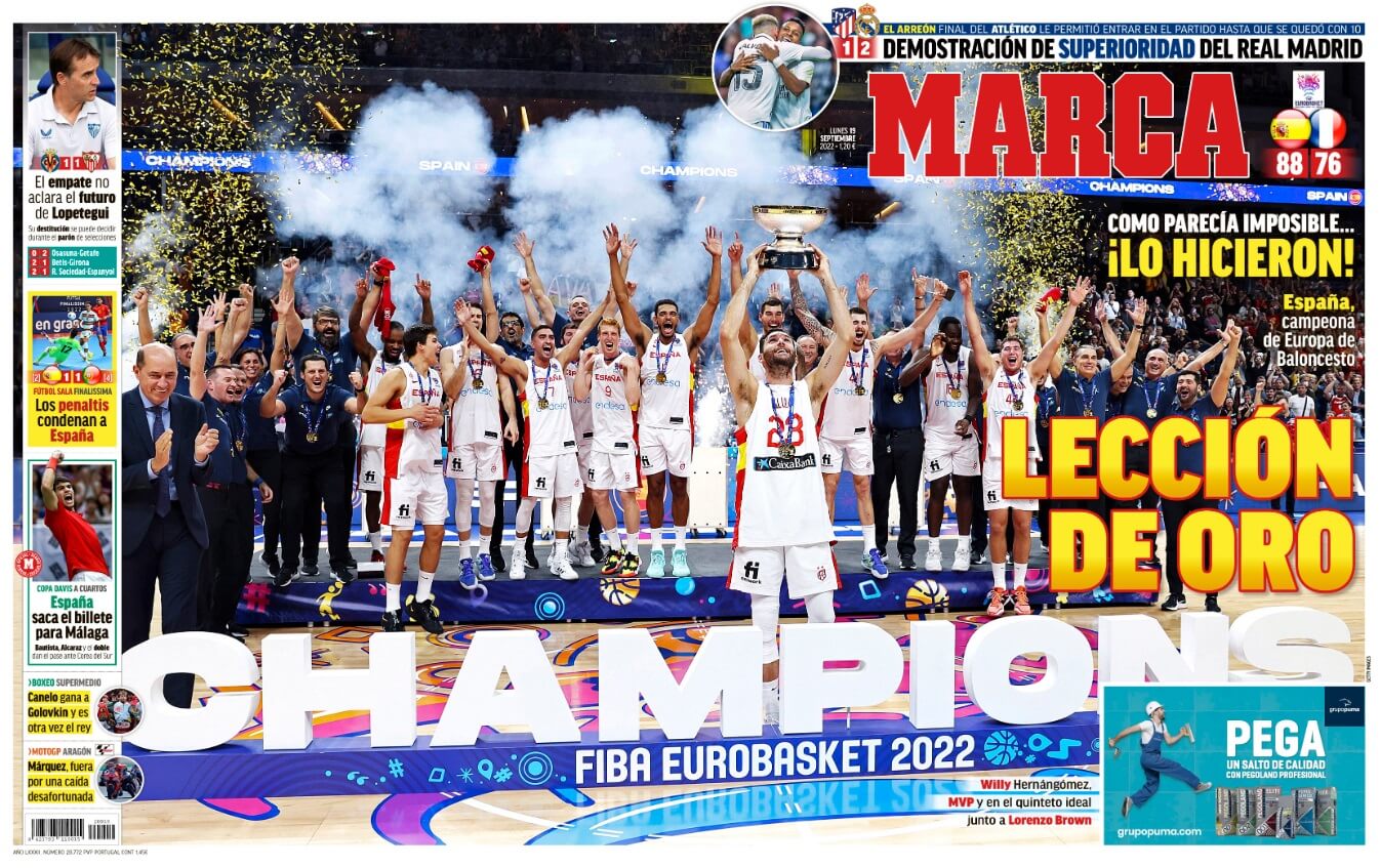 Portadas Deportivas Lunes 19/9/2022 Portadas Deportivas Lunes 19/9/2022