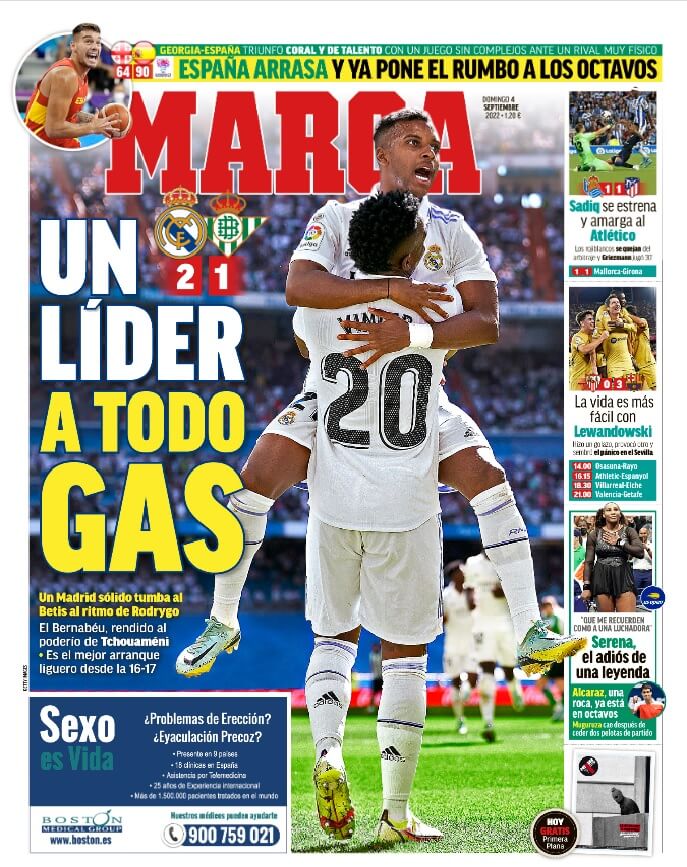 Portadas Deportivas Domingo 4/9/2022 Portadas Deportivas Domingo 4/9/2022