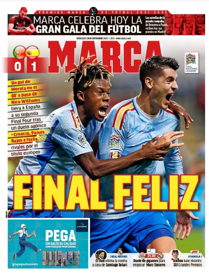 Portadas Deportivas Miércoles 28/9/2022 Portadas Deportivas Miércoles 28/9/2022