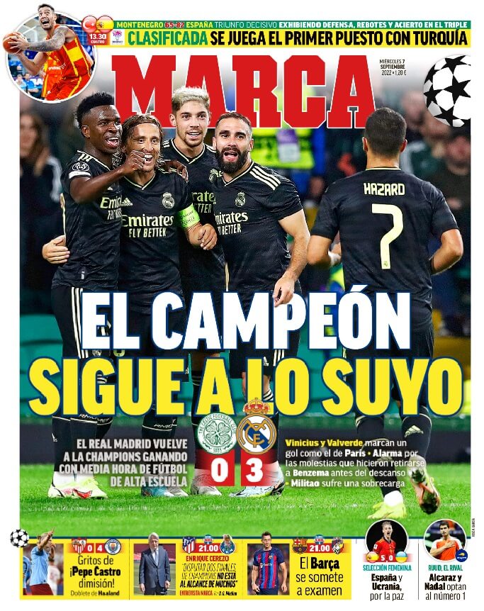 Portadas Deportivas Miércoles 7/9/2022