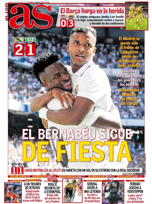 Portadas Deportivas Domingo 4/9/2022 Portadas Deportivas Domingo 4/9/2022