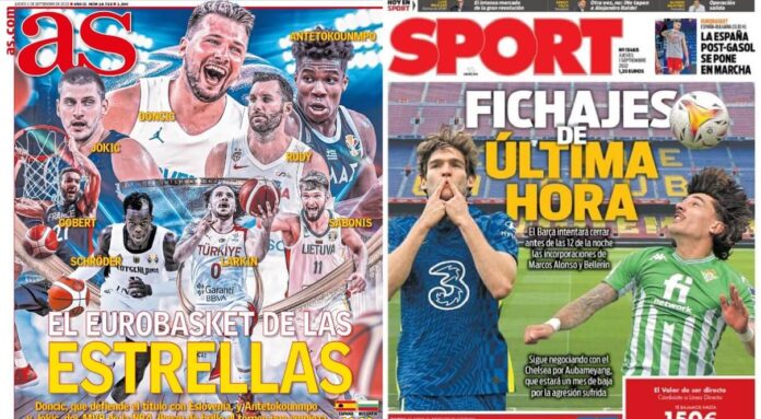 Portadas Deportivas Jueves 1/9/2022