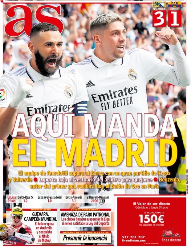 Portadas Deportivas Lunes 17/10/2022 Portadas Deportivas Lunes 17/10/2022