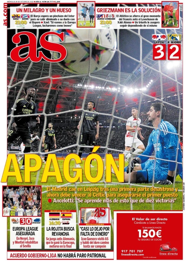 Portadas Deportivas Miércoles 26/10/2022