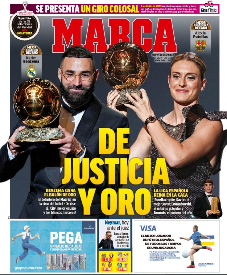 Portadas Deportivas Martes 18/10/2022 Portadas Deportivas Martes 18/10/2022
