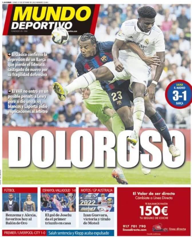 Portadas Deportivas Lunes 17/10/2022 Portadas Deportivas Lunes 17/10/2022