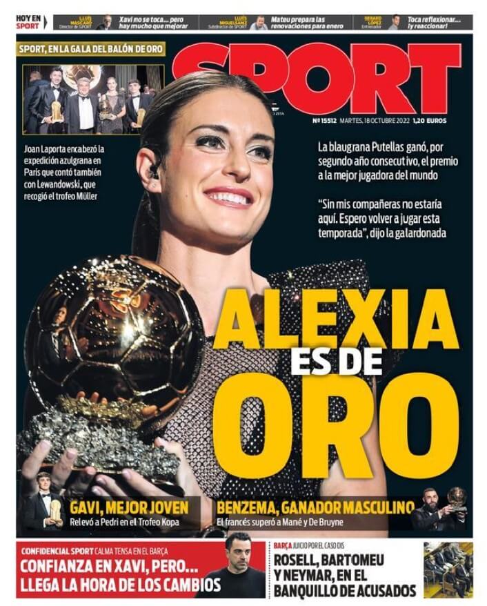 Portadas Deportivas Martes 18/10/2022 Portadas Deportivas Martes 18/10/2022