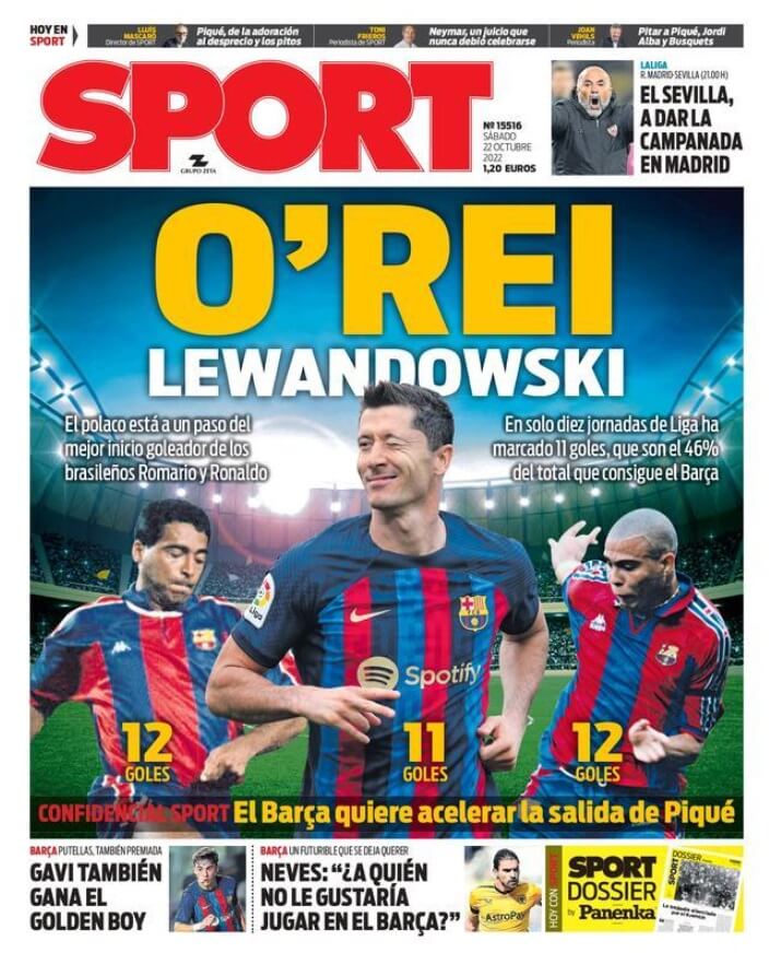 Portadas Deportivas Sábado 22/10/2022