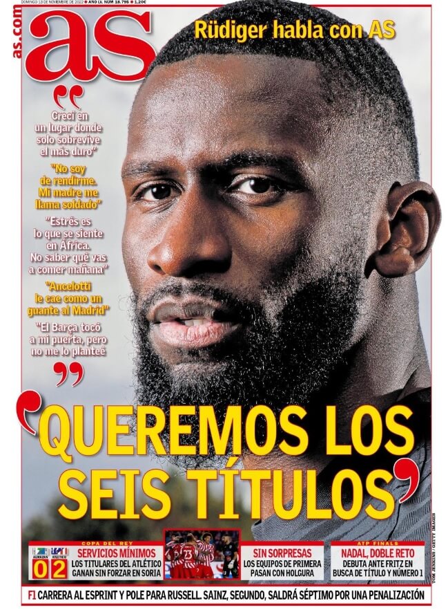 Portadas Deportivas Domingo 13/11/2022