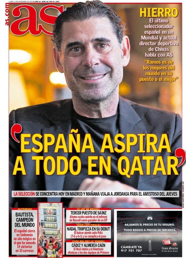 Portadas Deportivas Lunes 14/11/2022 Portadas Deportivas Lunes 14/11/2022