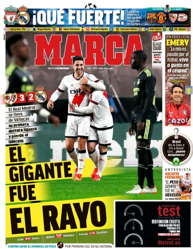 Portadas Deportivas Martes 8/11/2022 Portadas Deportivas Martes 8/11/2022