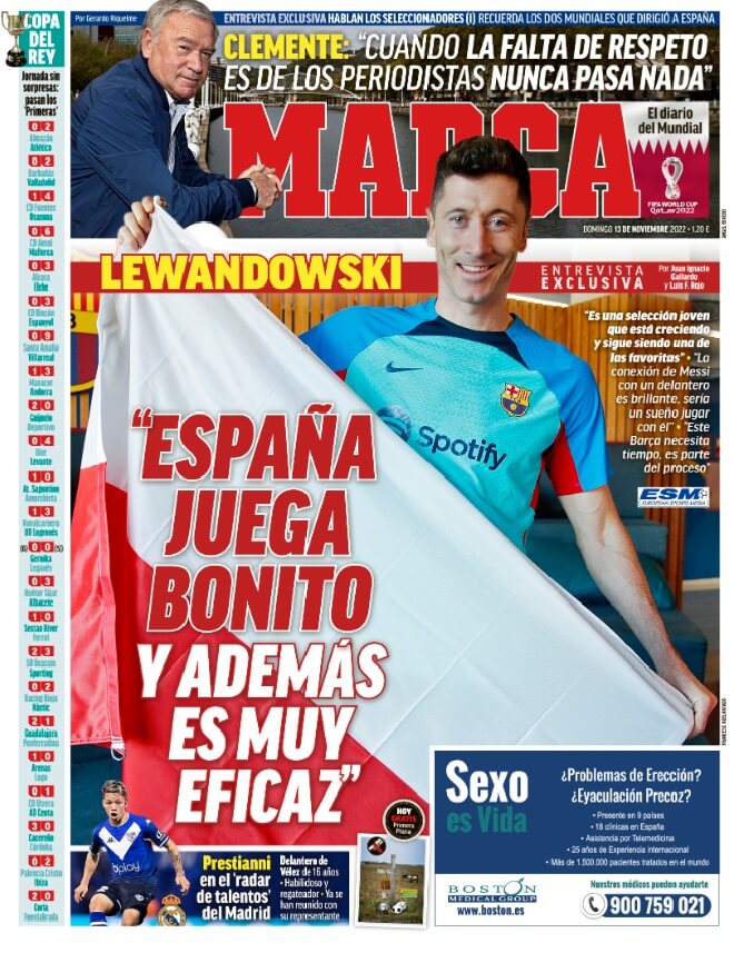 Portadas Deportivas Domingo 13/11/2022
