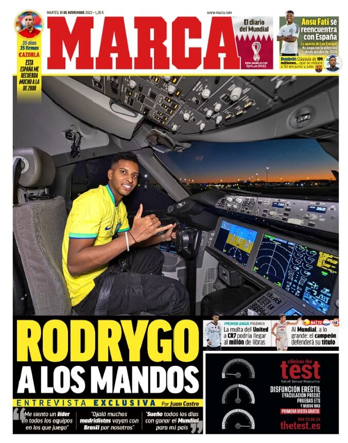 Portadas Deportivas Martes 15/11/2022 Portadas Deportivas Martes 15/11/2022